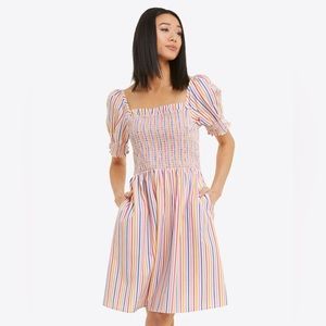 Draper James Cam dress Size M Medium Multi Stripe cotton EUC